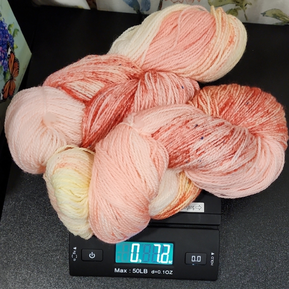 Hand-Dyed Pink and Cream Yarn - Picture 6 of 6
